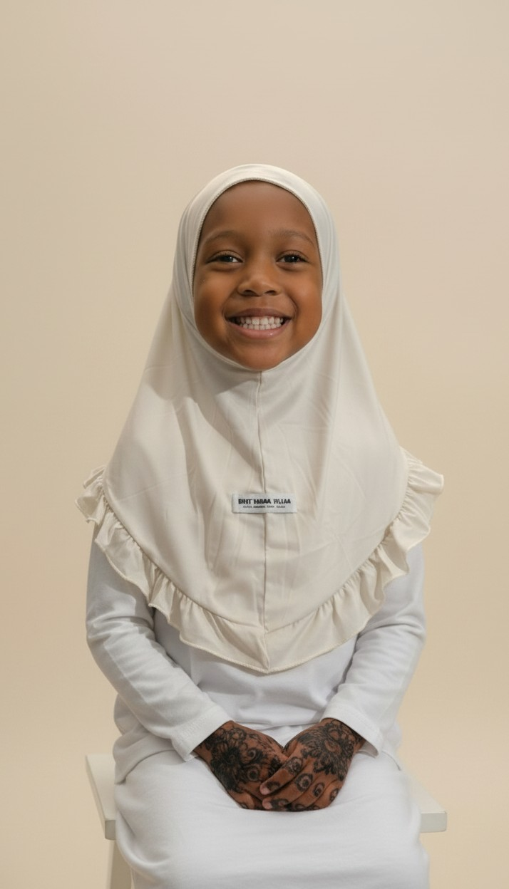 The Yusra Hijab — Girls’ Soft Blue Pull-On Hijab